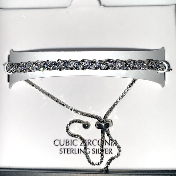 💎 GIANI BERNINI - Marquise Diamond (cz) 10” adjustable Bolo Bracelet .925 (NEW) - Picture 7 of 16